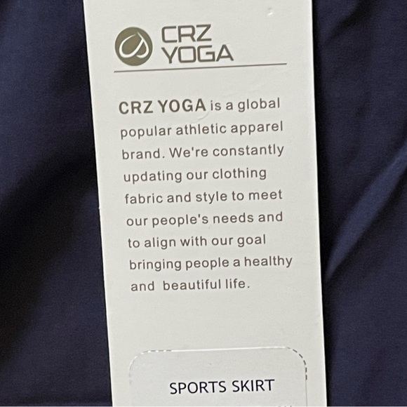#102, CRZ YOGA Navy blue Mini Skater Skirt,size M(8/10), NWT - Picture 5 of 5